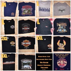 Tee shirt bundle. Harley Davidson NASCAR anime etc
